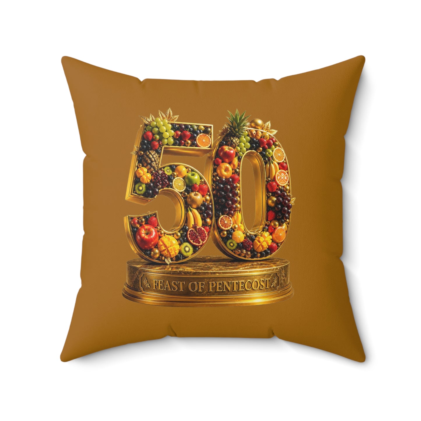 Feast of Pentecost (#50) - Burnished Marigold - Throw Pillow