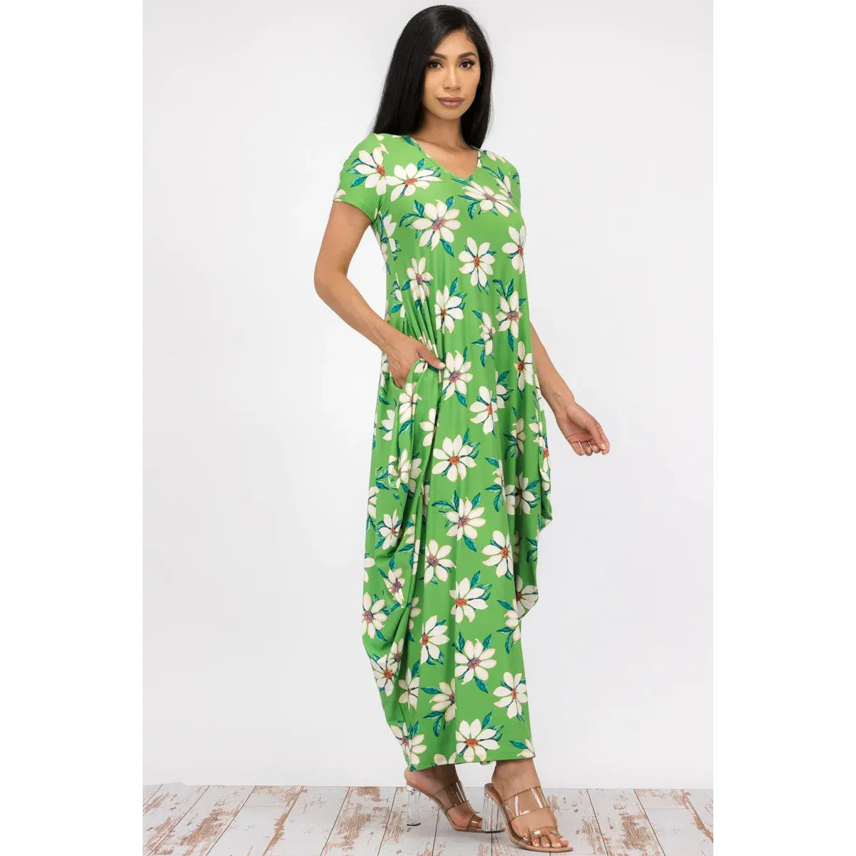 Floral Maxi Dress with Pockets