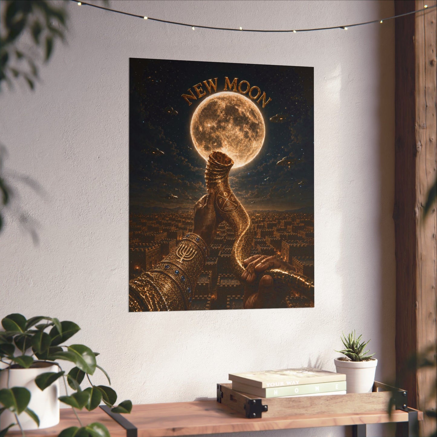 New Moon (w/ Shofar) Matte Poster
