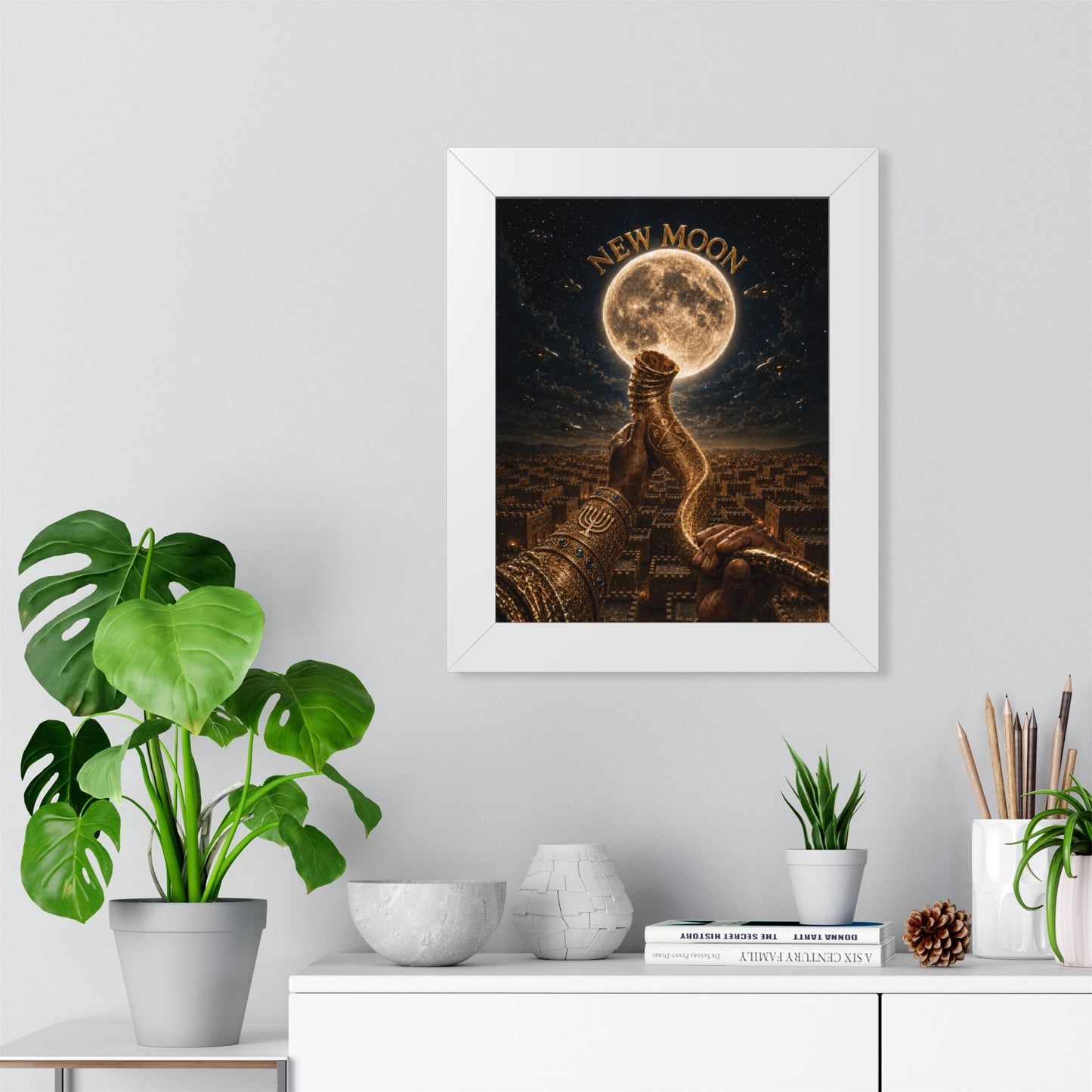 New Moon (w/ Shofar) - Framed Poster