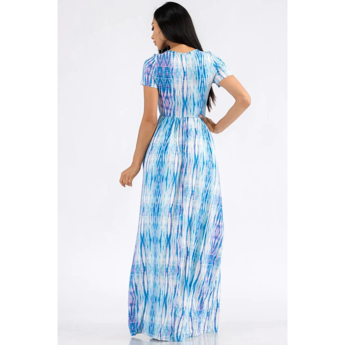 Tie Dye Maxi Dress with Pockets