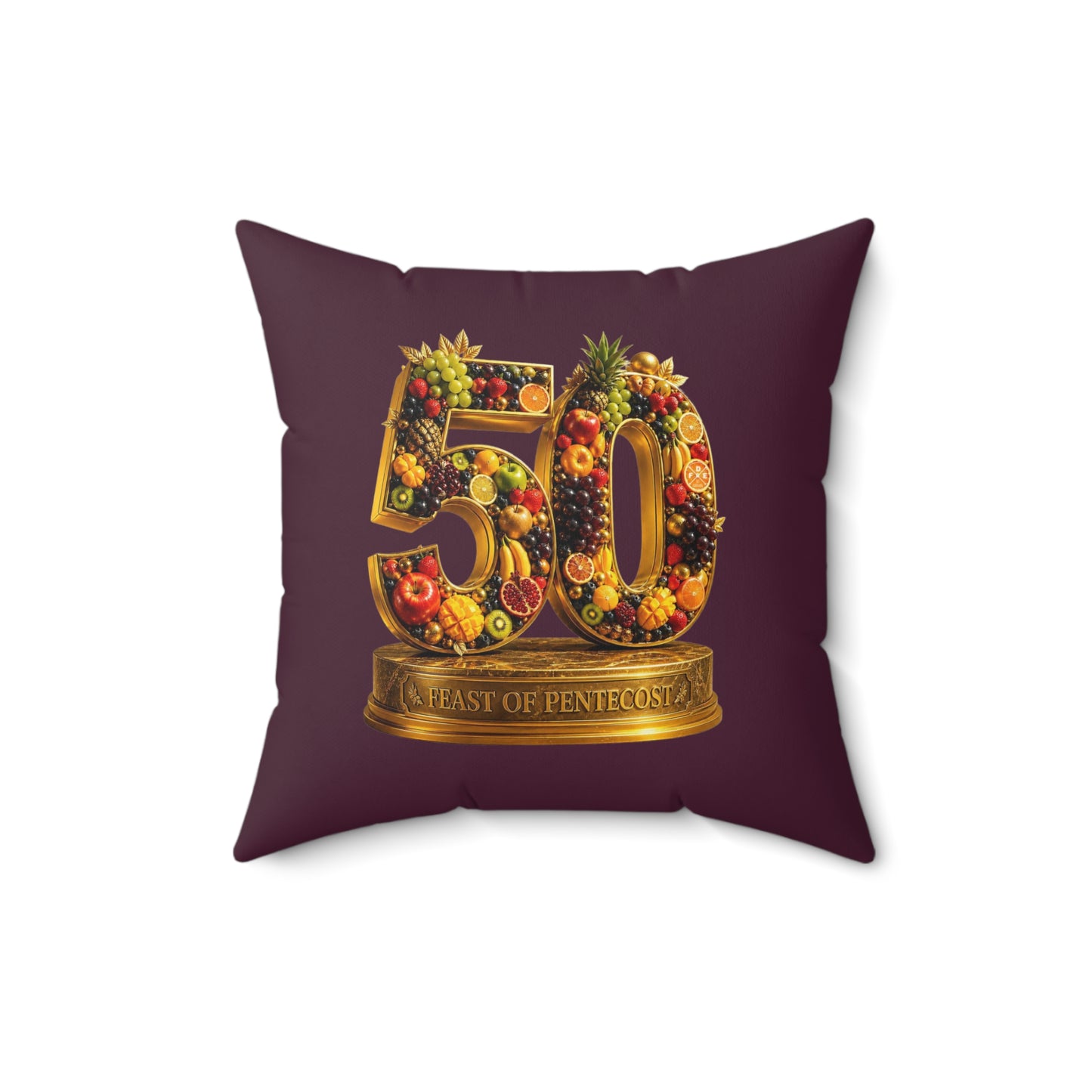 Feast of Pentecost (#50) - Blackberry Plum - Throw Pillow