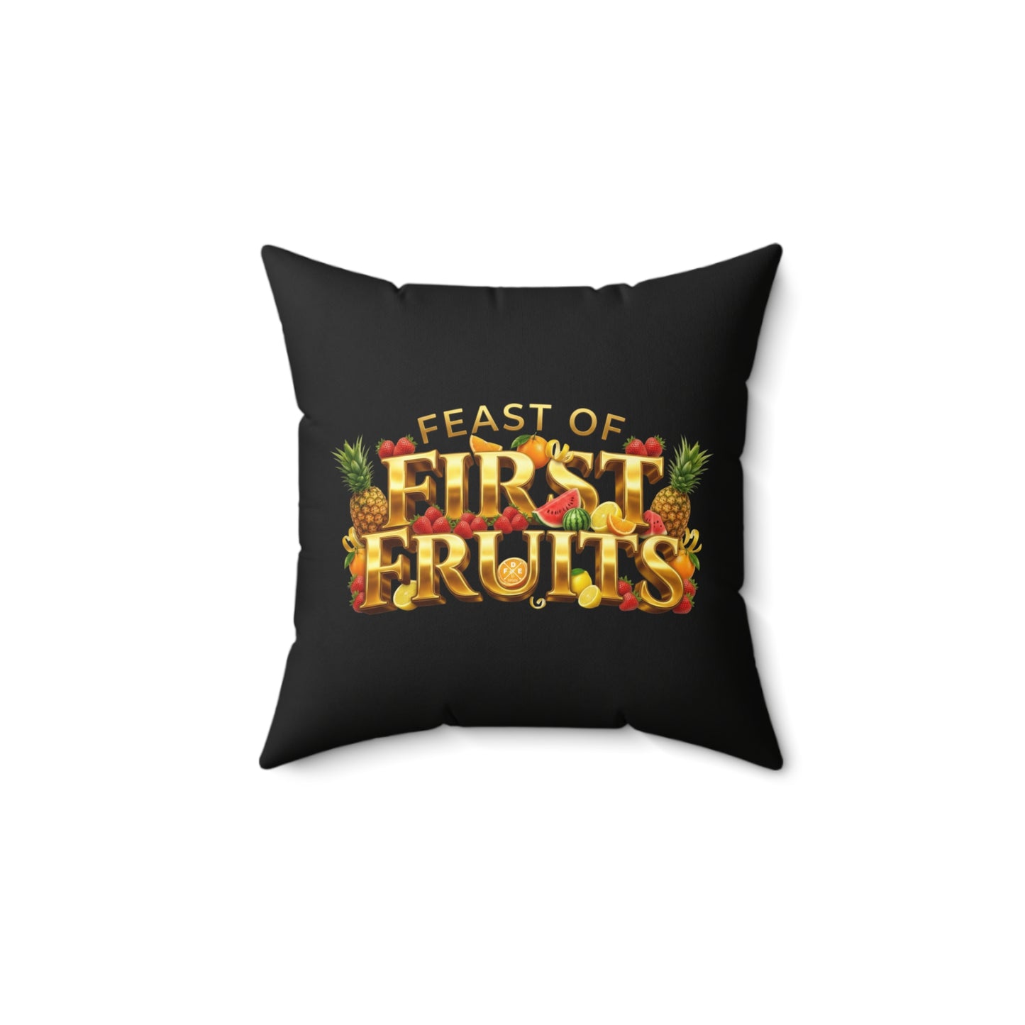 Feast of First Fruits - Obsidian Black - Throw Pillow