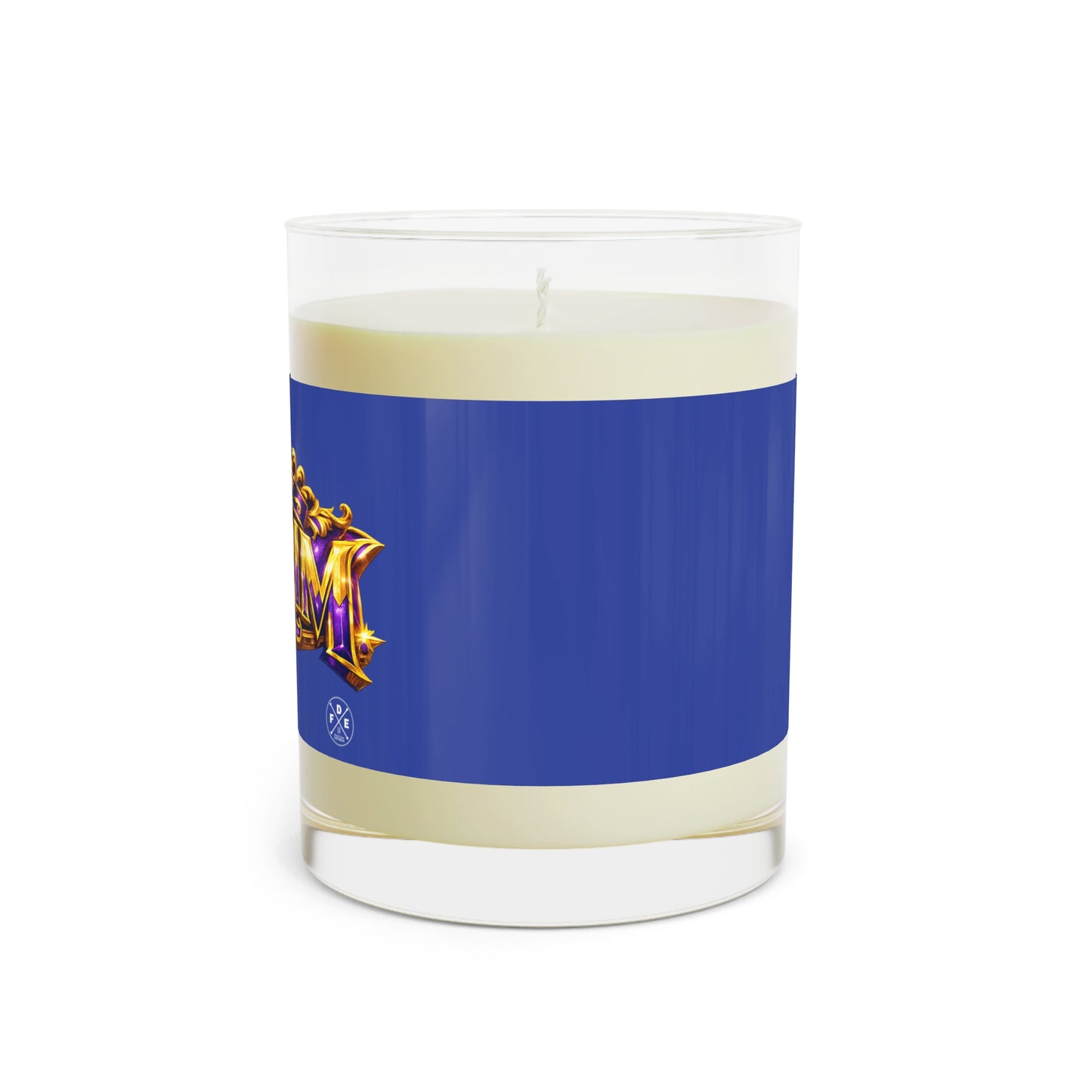 Blue & Colorful Purim Scented Glass Candle (11oz)