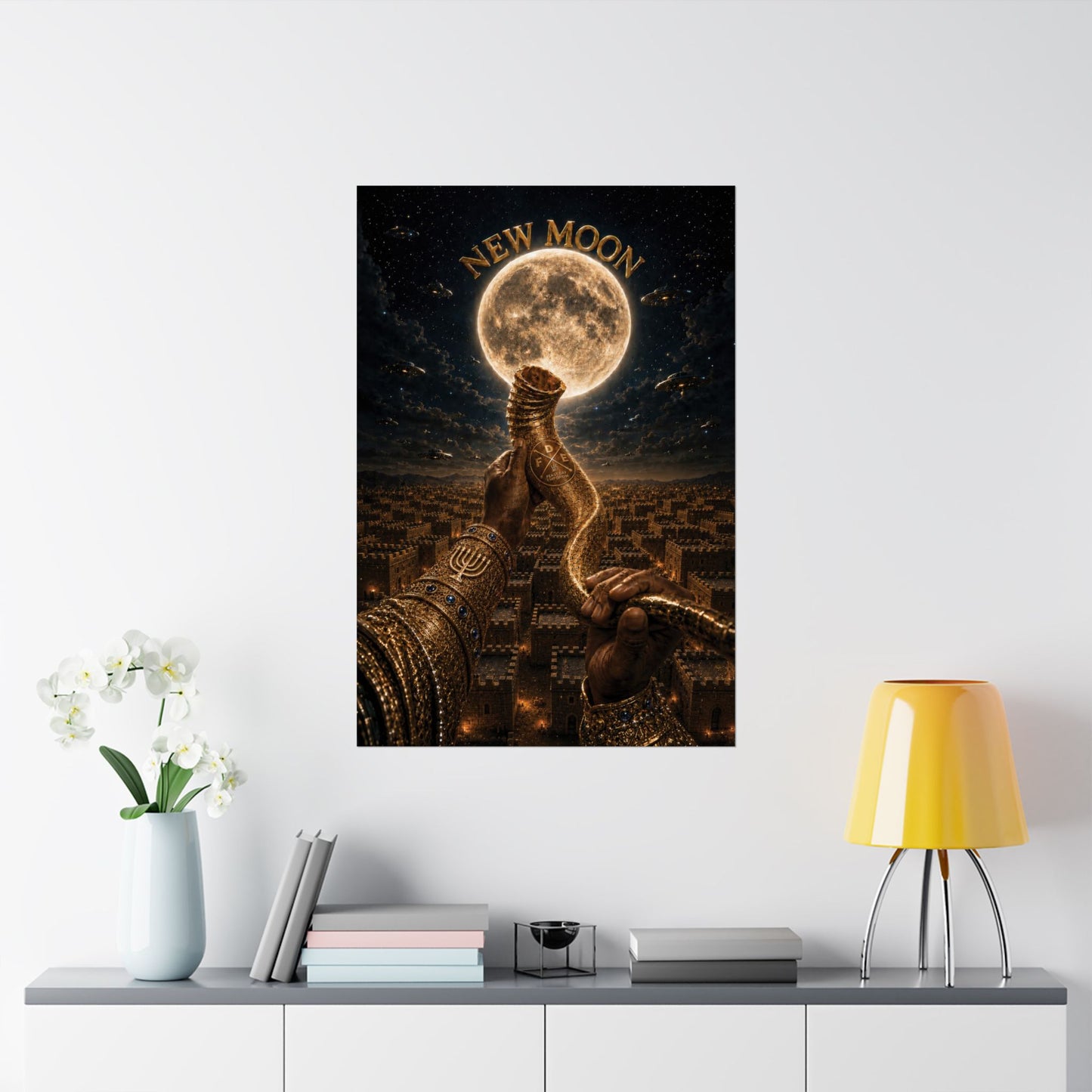 New Moon (w/ Shofar) Matte Poster