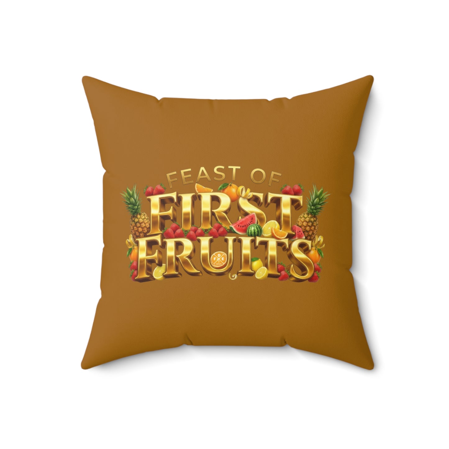 Feast of First Fruits - Burnished Marigold - Throw Pillow