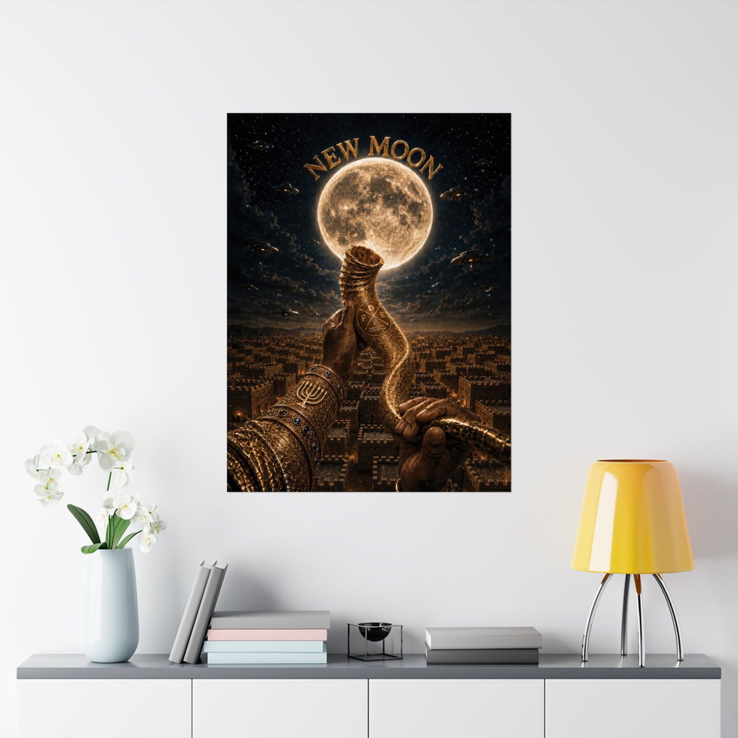 New Moon (w/ Shofar) Matte Poster