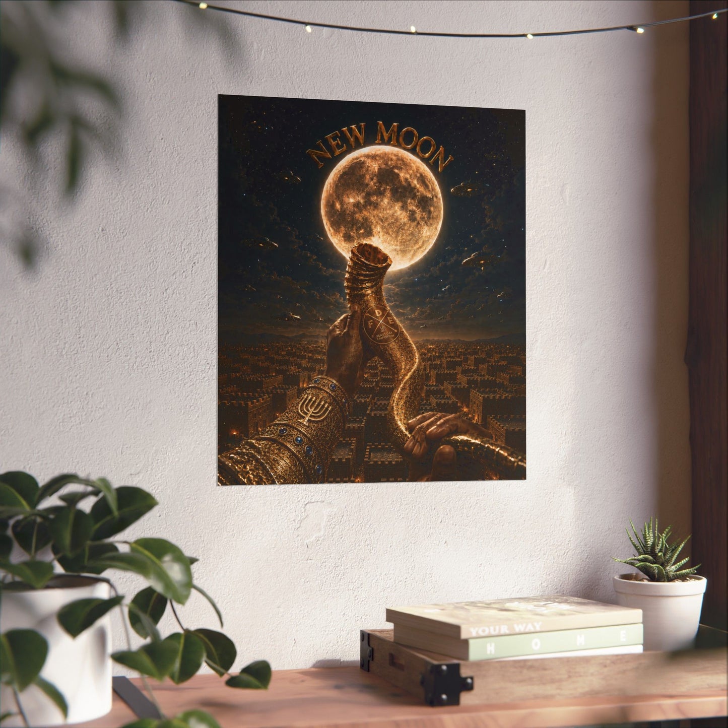 New Moon (w/ Shofar) Matte Poster
