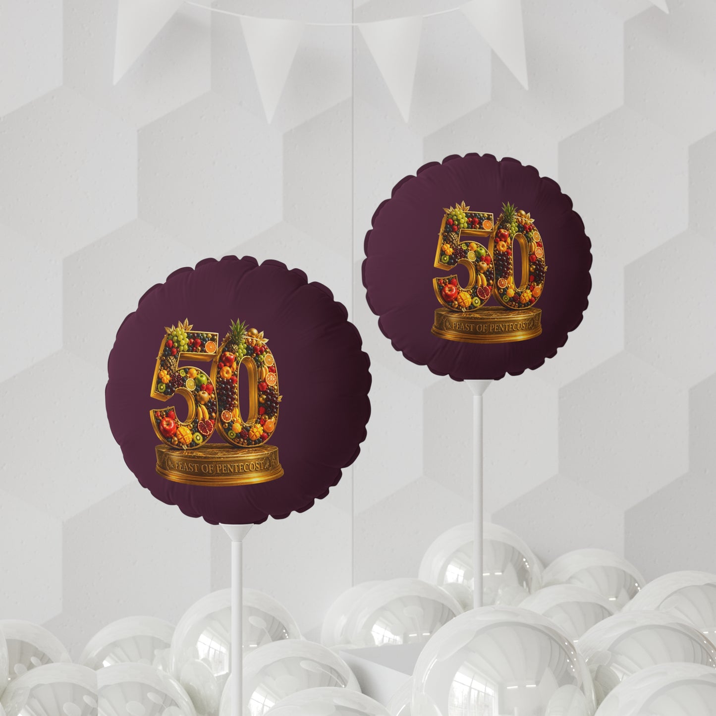 Feast of Pentecost (#50) - Blackberry Plum - Foil Balloon