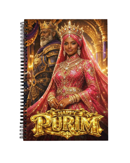 Happy Purim Spiral Notebook