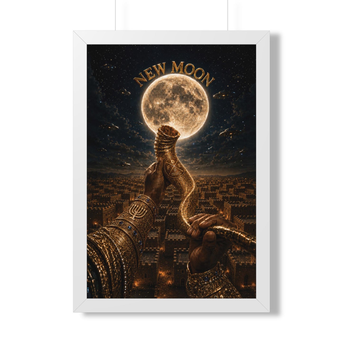New Moon (w/ Shofar) - Framed Poster