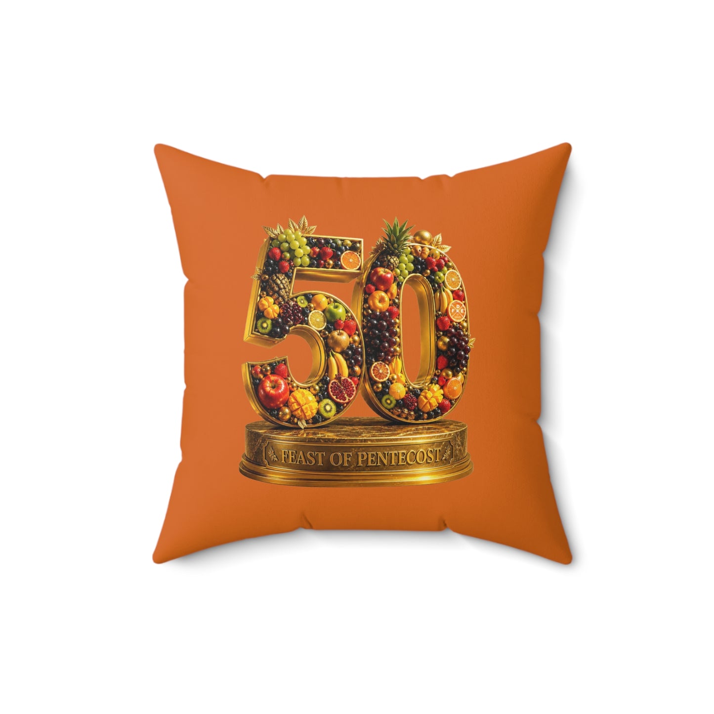 Feast of Pentecost (#50) - Citrus Flame - Throw Pillow