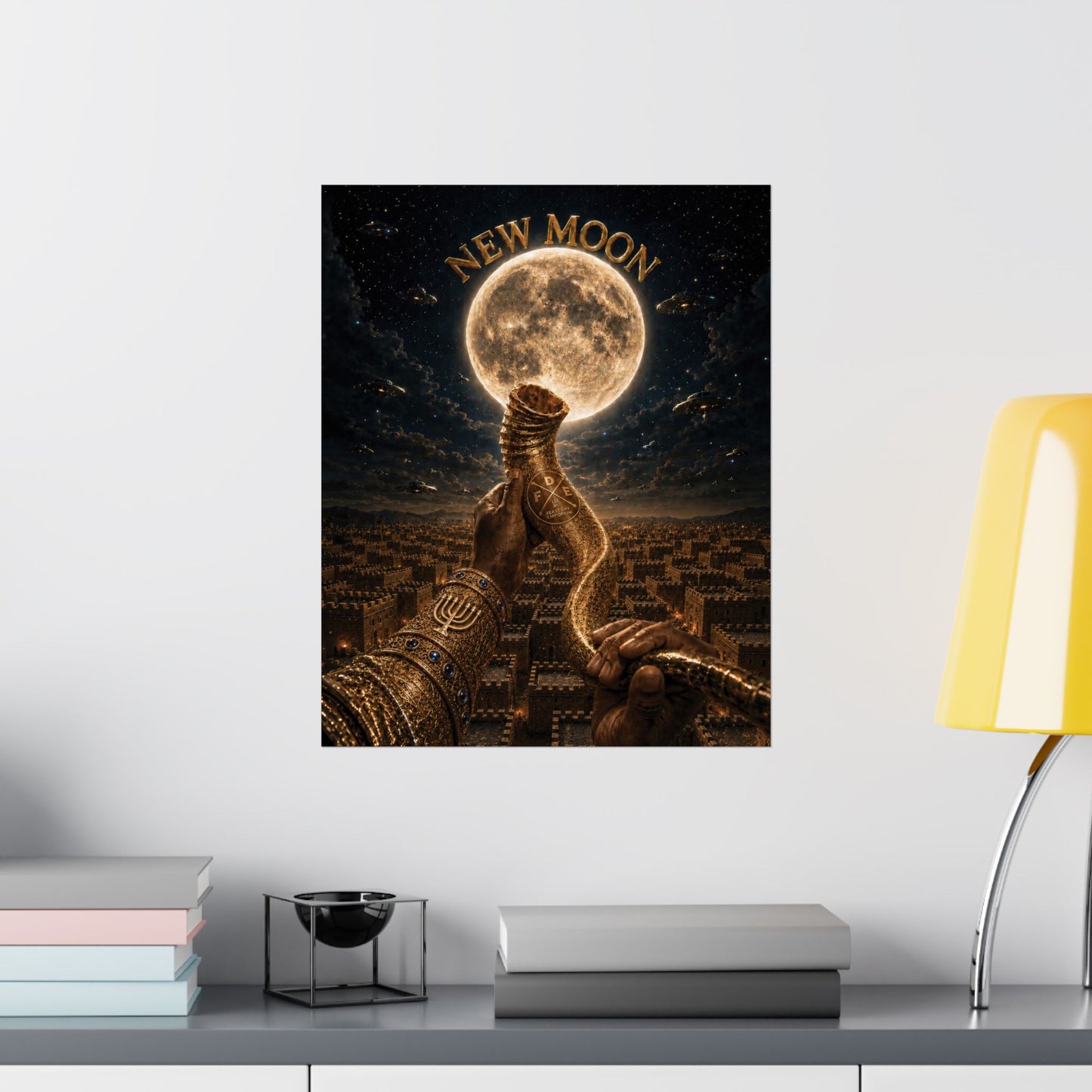 New Moon (w/ Shofar) Matte Poster