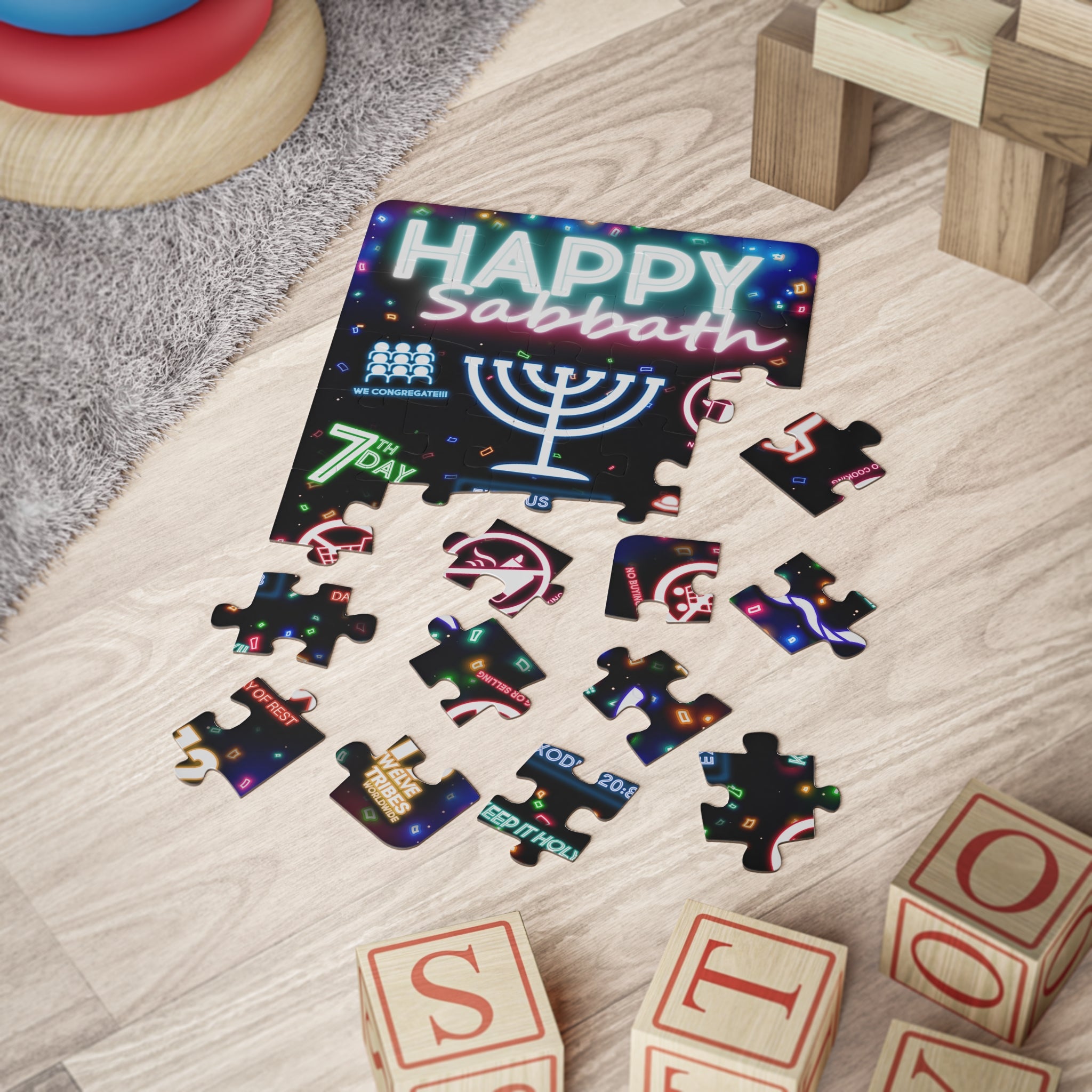 Sabbath - Neon - Kids' Puzzle, 30-Piece