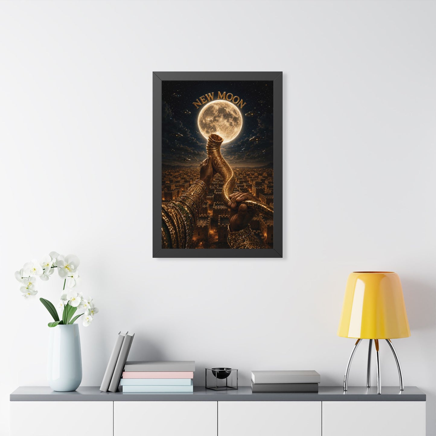 New Moon (w/ Shofar) - Framed Poster
