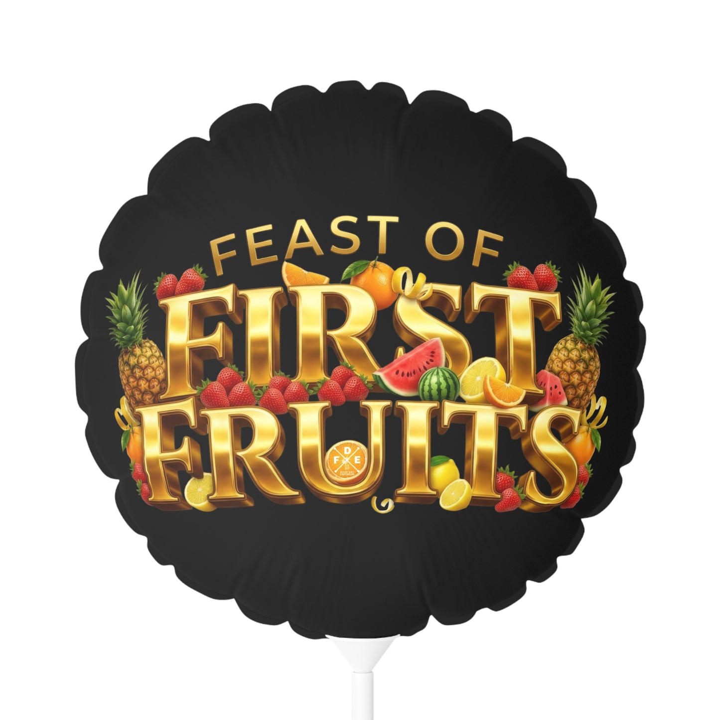 Feast of First Fruits - Obsidian Black - Foil Balloon