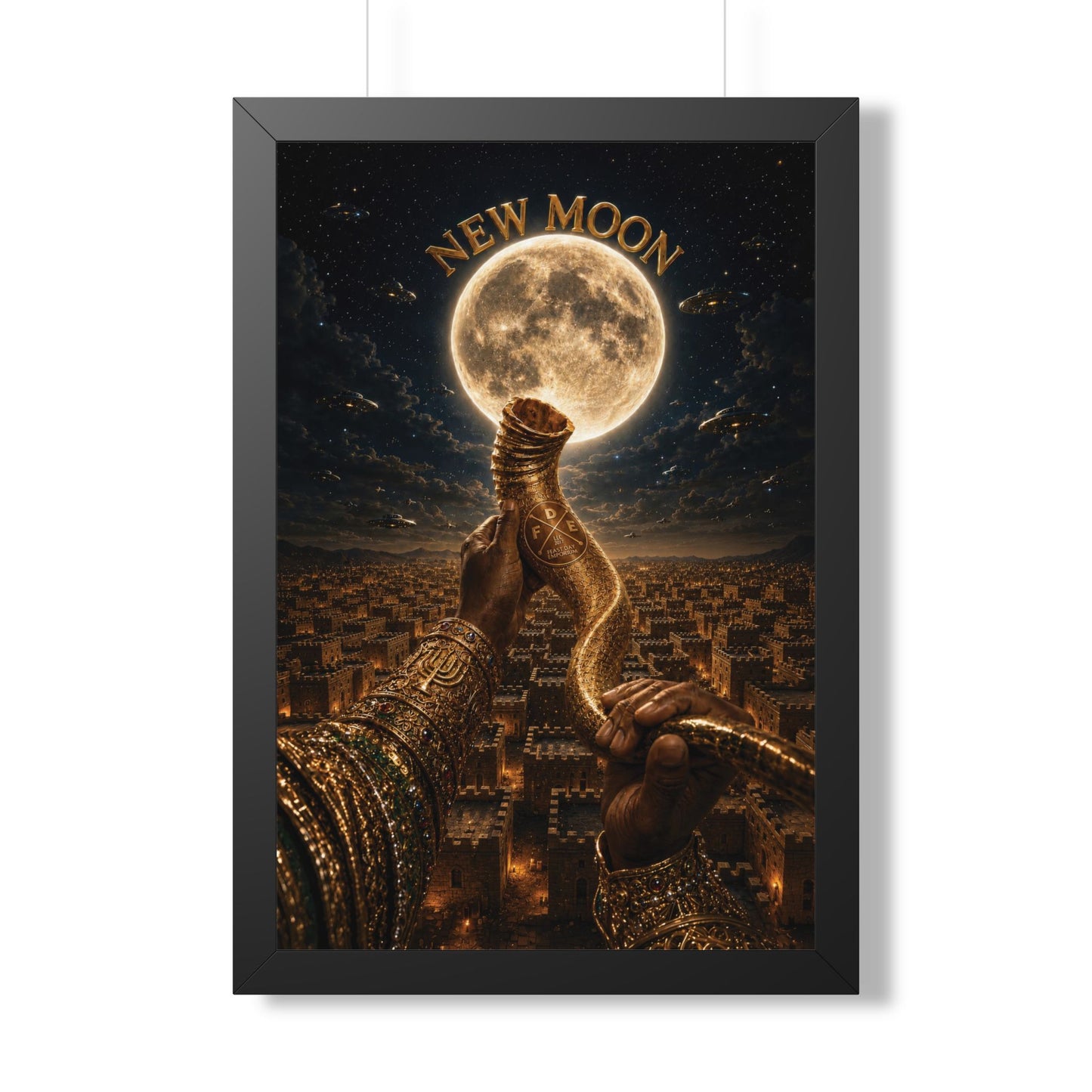 New Moon (w/ Shofar) - Framed Poster