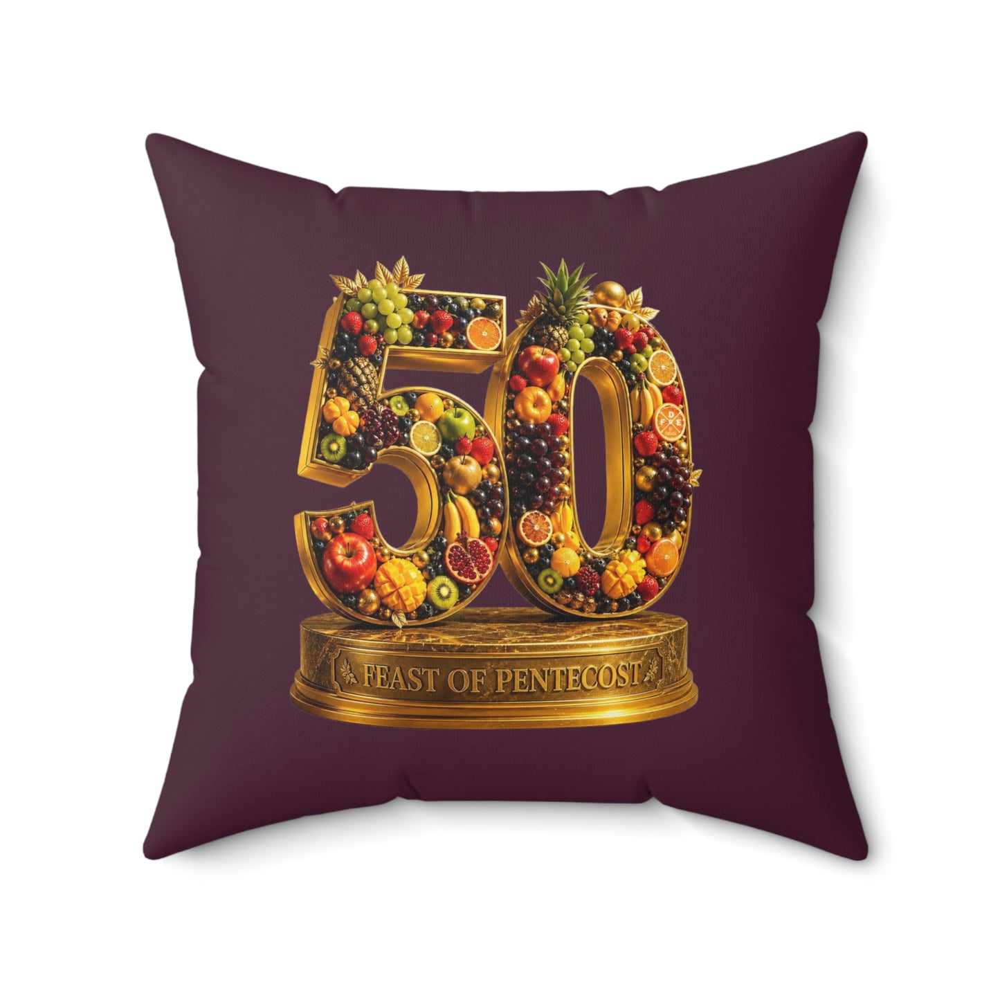 Feast of Pentecost (#50) - Blackberry Plum - Throw Pillow