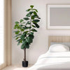 72" Artificial Fiddle Leaf Fig Tree with 3 Branches