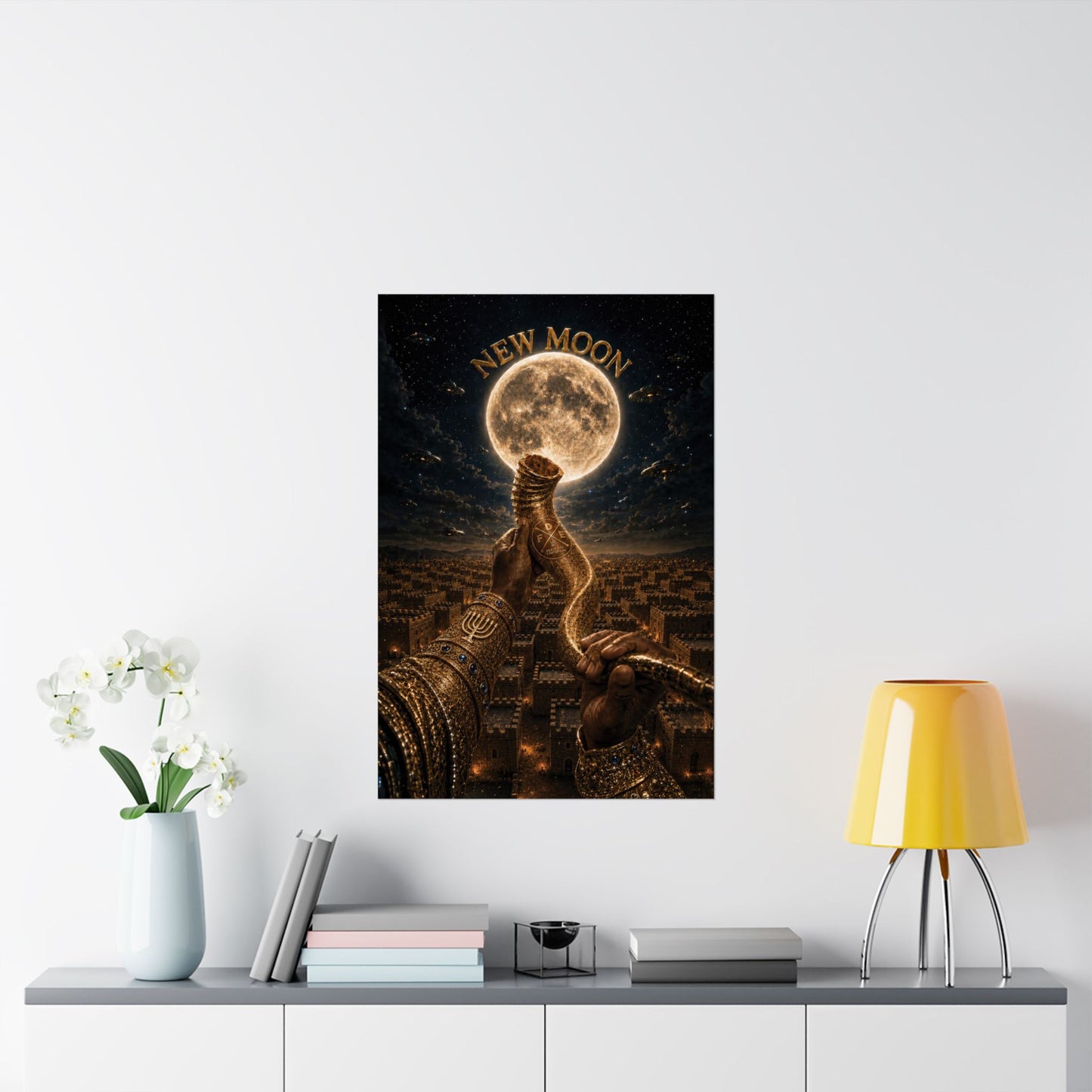 New Moon (w/ Shofar) Matte Poster