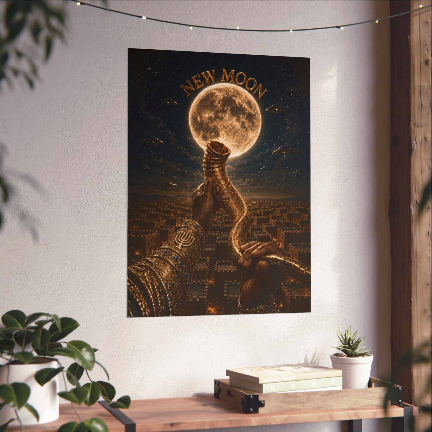 New Moon (w/ Shofar) Matte Poster