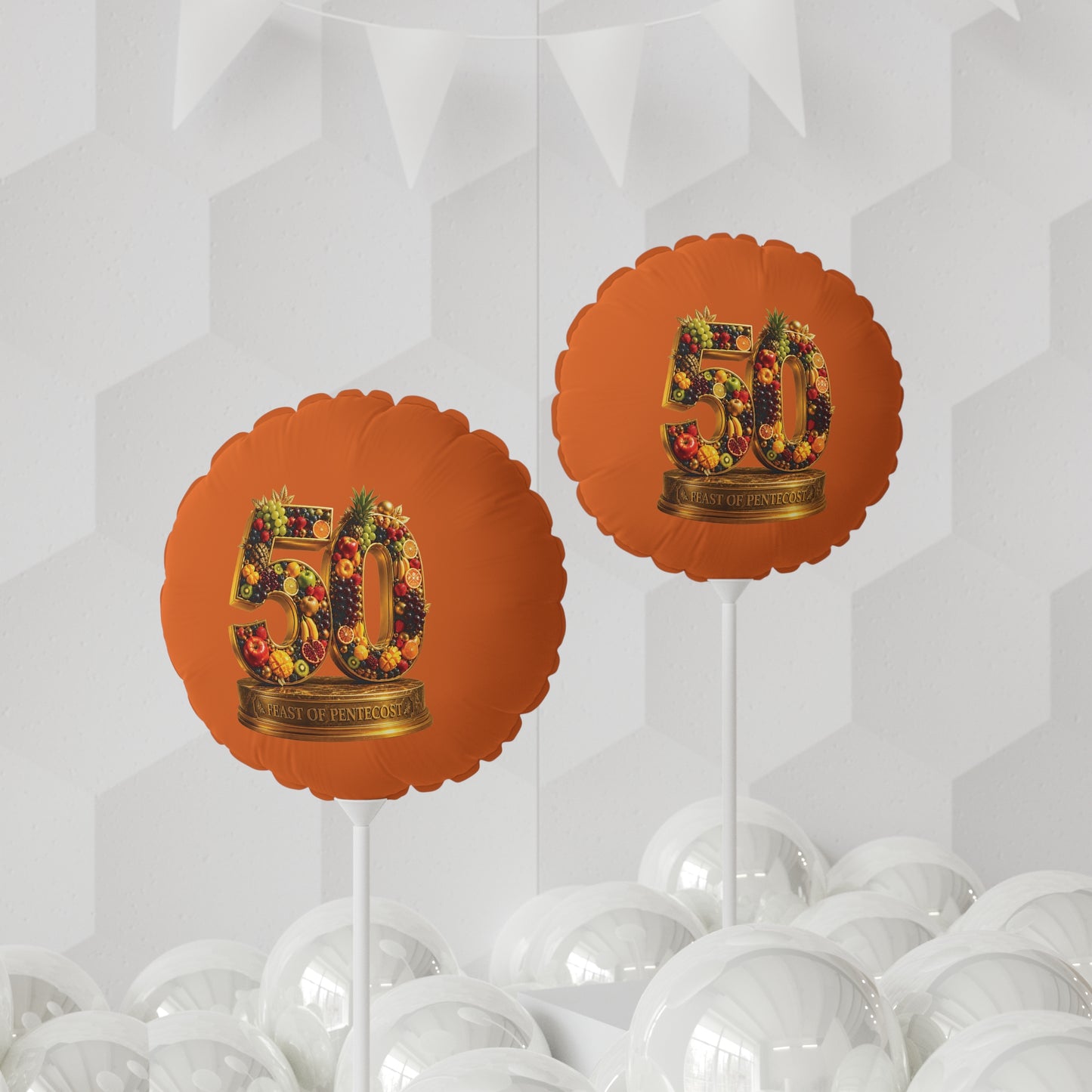 Feast of Pentecost (#50) - Citrus Flame - Foil Balloon