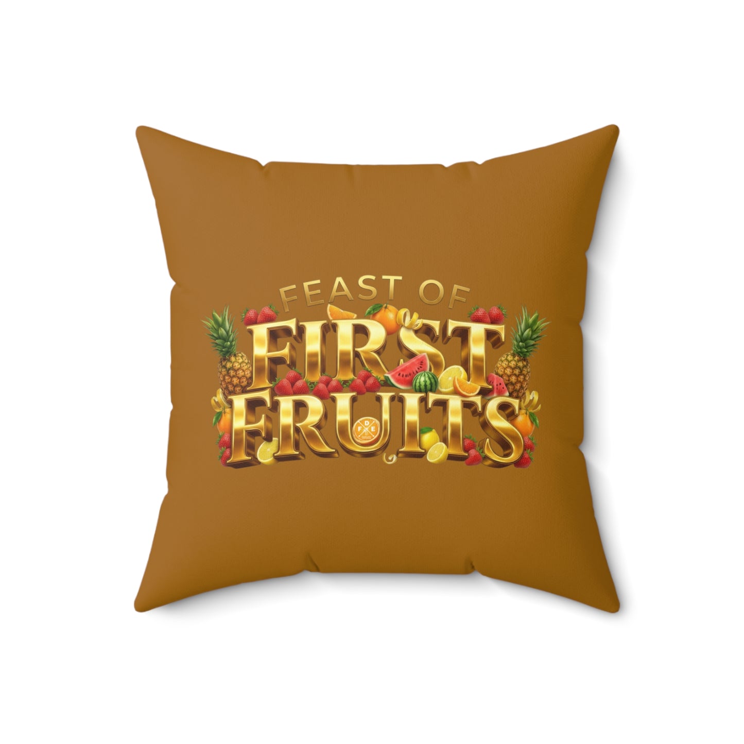 Feast of First Fruits - Burnished Marigold - Throw Pillow