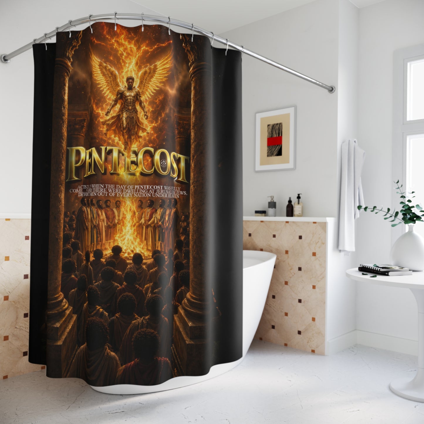 Pentecost (Acts 2:1,5) Shower Curtain