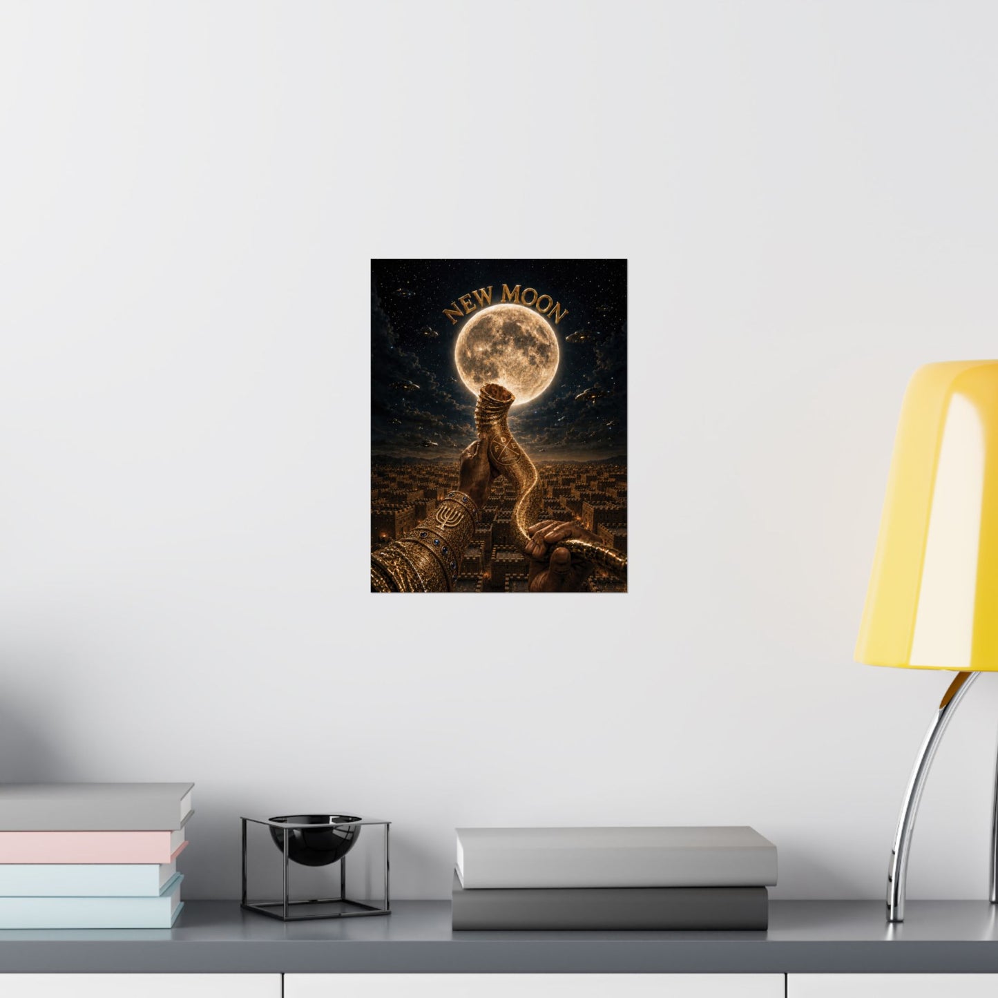 New Moon (w/ Shofar) Matte Poster