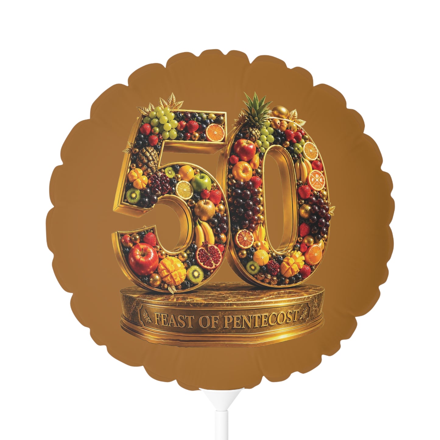 Feast of Pentecost (#50) - Burnished Marigold - Foil Balloon