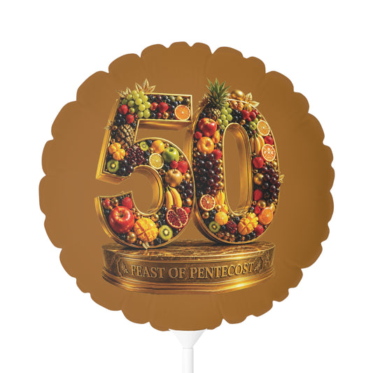 Feast of Pentecost (#50) - Burnished Marigold - Foil Balloon