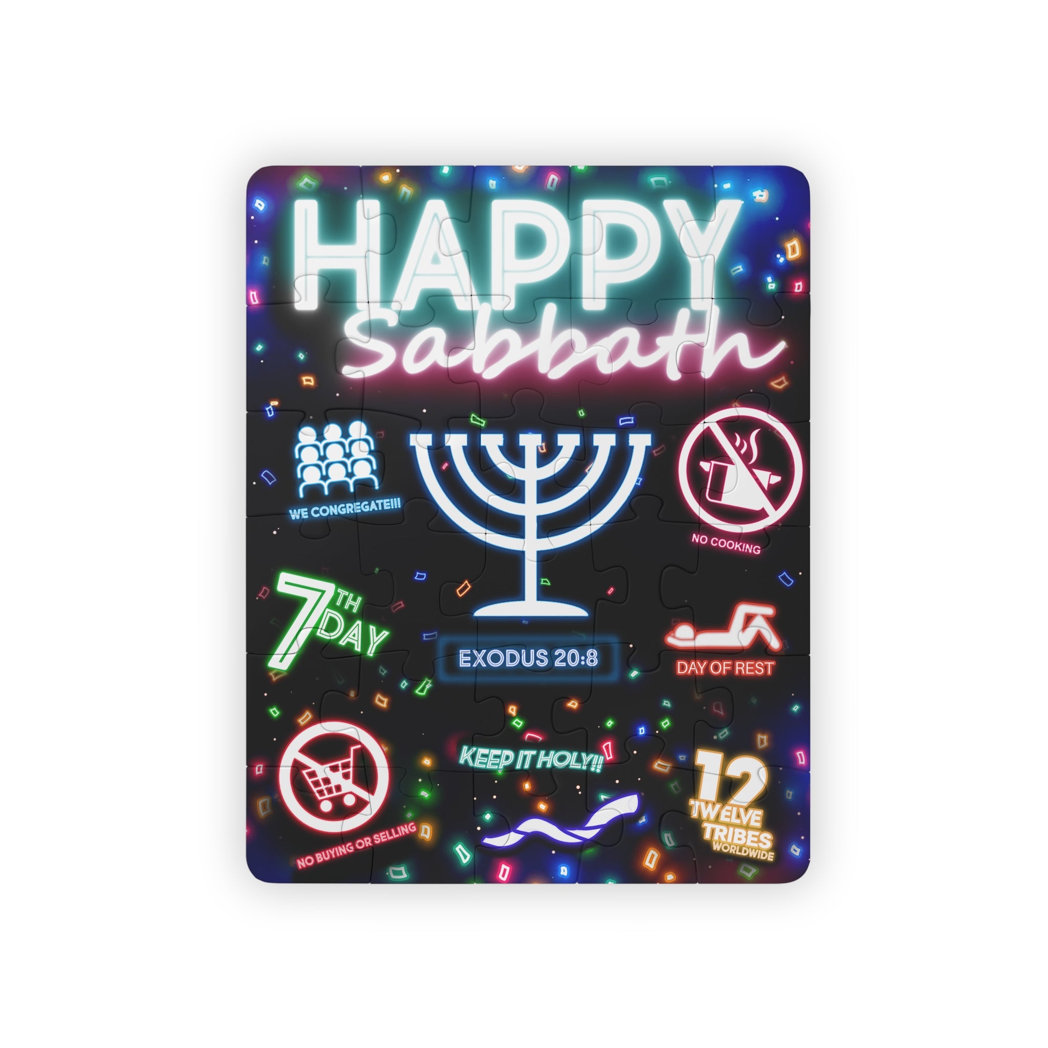 Sabbath - Neon - Kids' Puzzle, 30-Piece