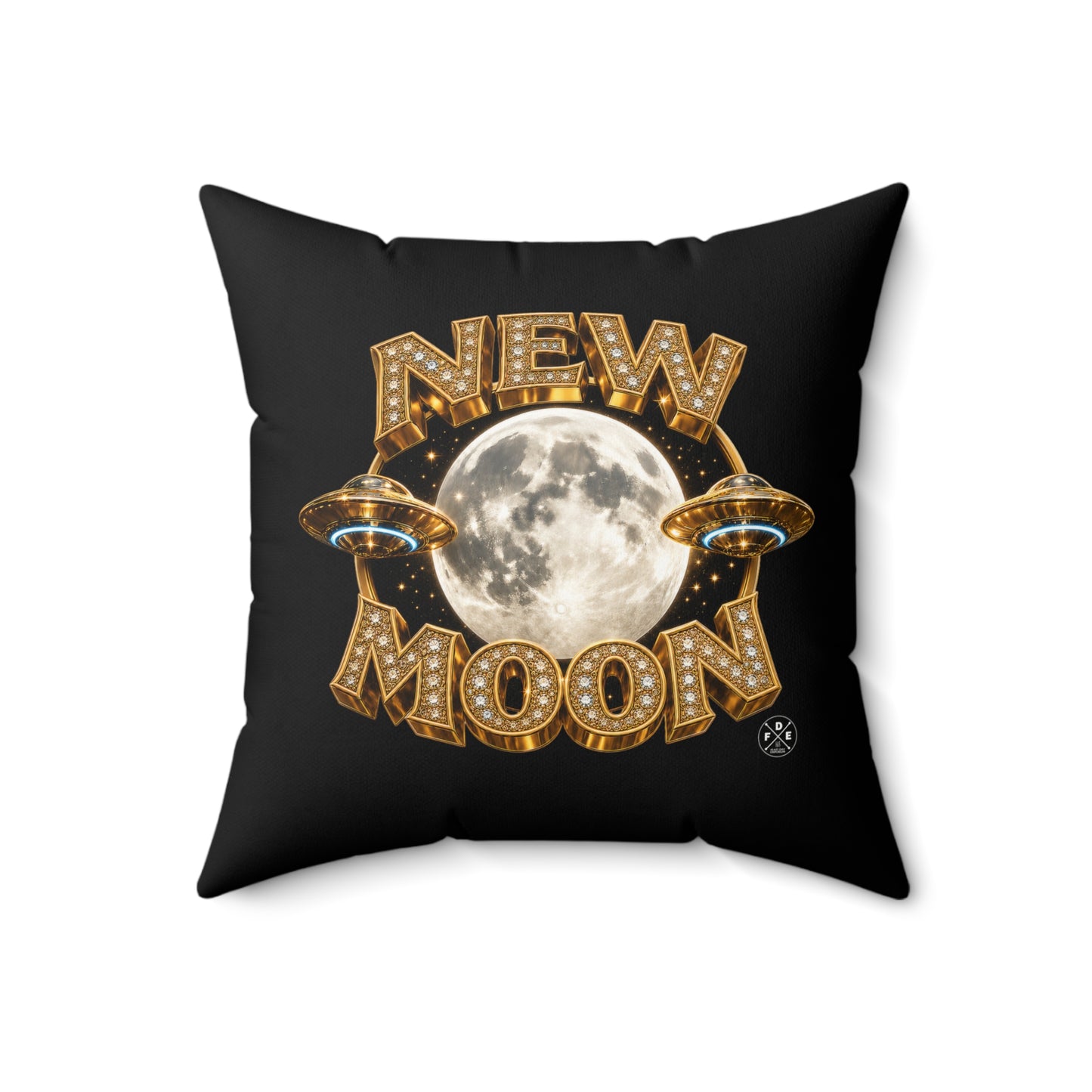New Moon – Midnight Black - Throw Pillow