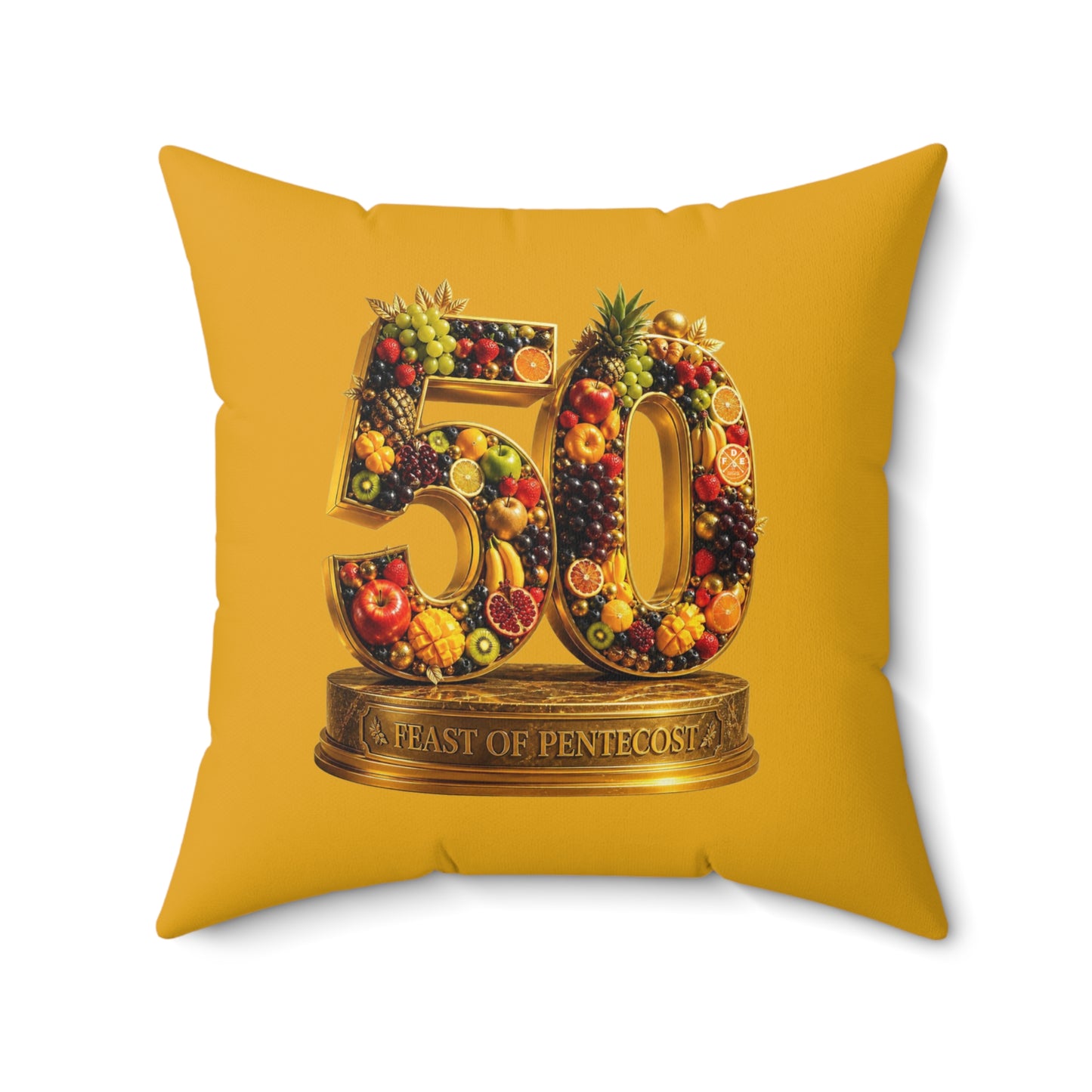 Feast of Pentecost (#50) - Golden Mango - Throw Pillow