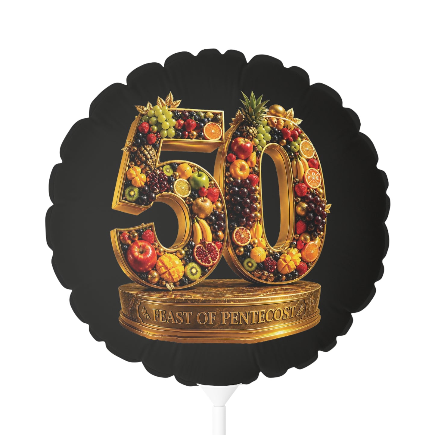 Feast of Pentecost (#50) - Obsidian Black - Foil Balloon