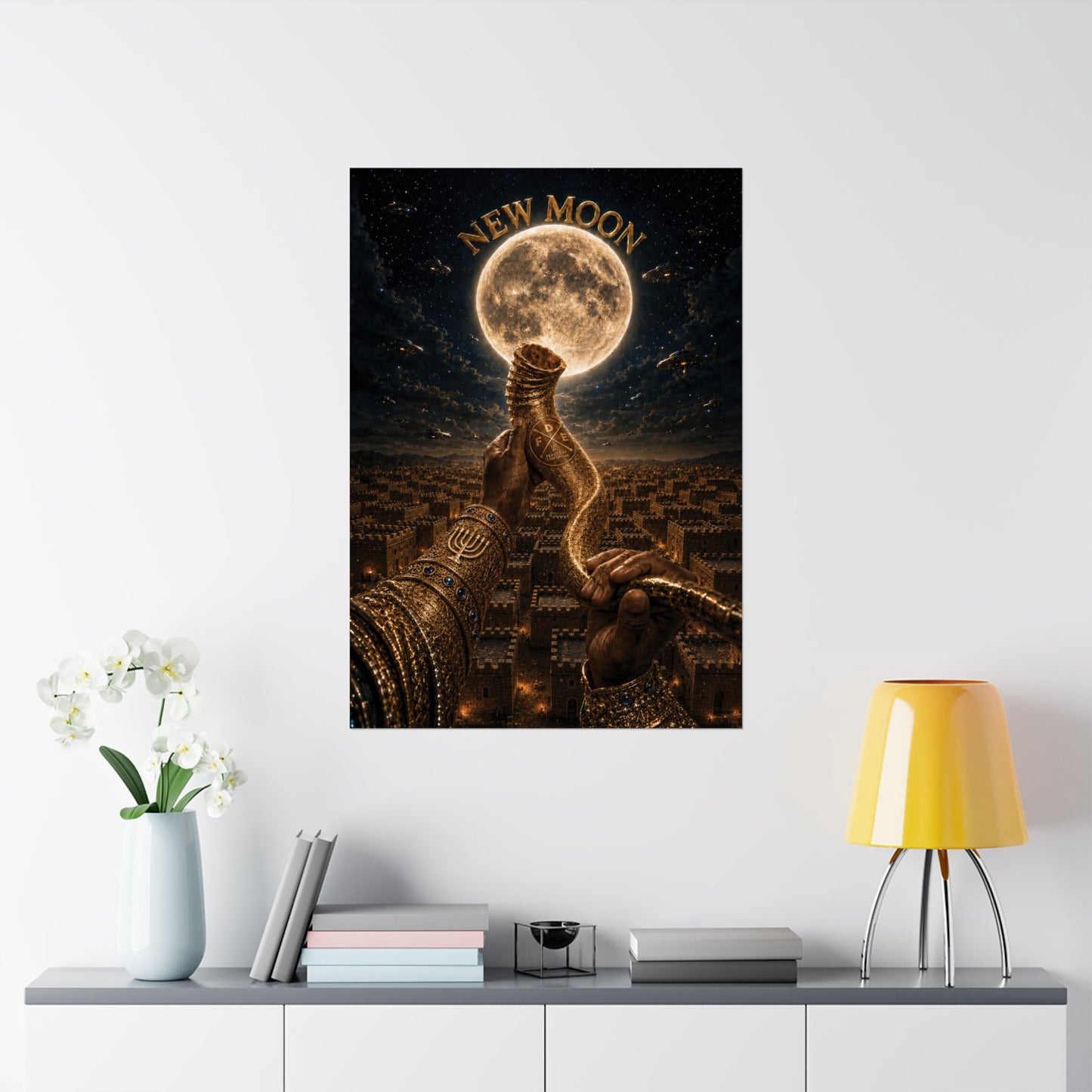 New Moon (w/ Shofar) Matte Poster