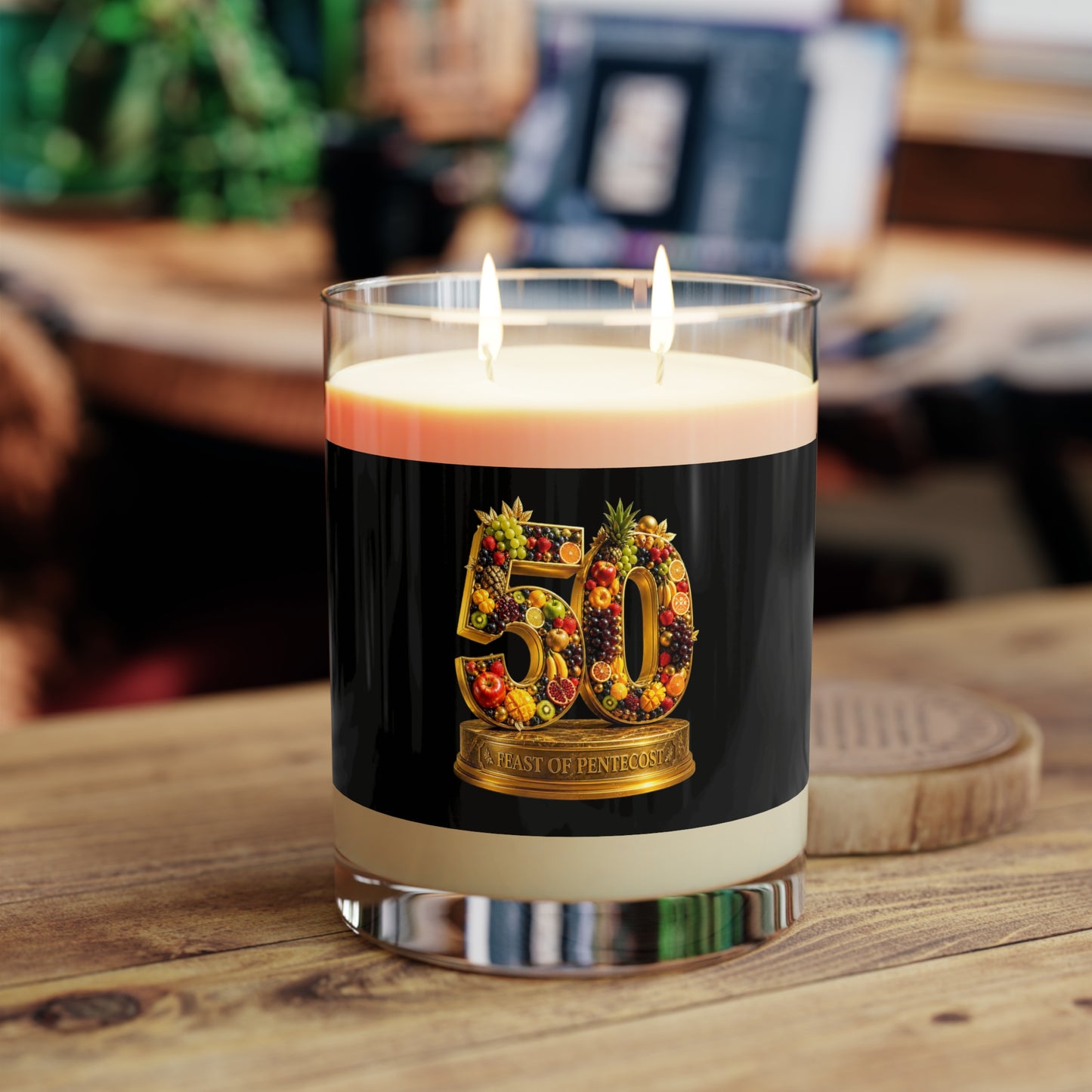 Feast of Pentecost (#50) - Obsidian Black - Candle