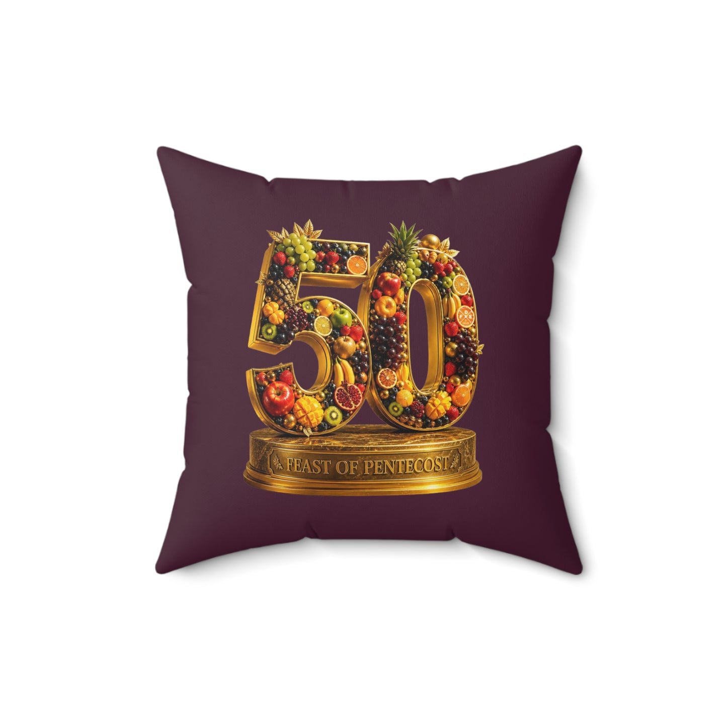 Feast of Pentecost (#50) - Blackberry Plum - Throw Pillow