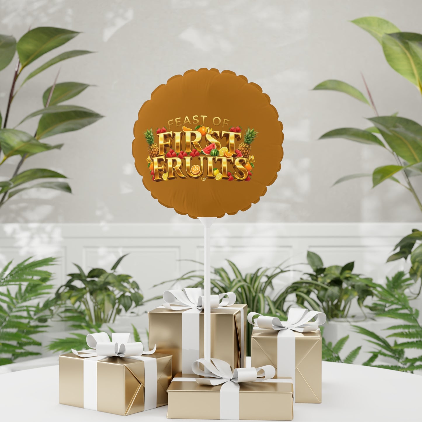 Feast of First Fruits - Burnished Marigold - Foil Balloon