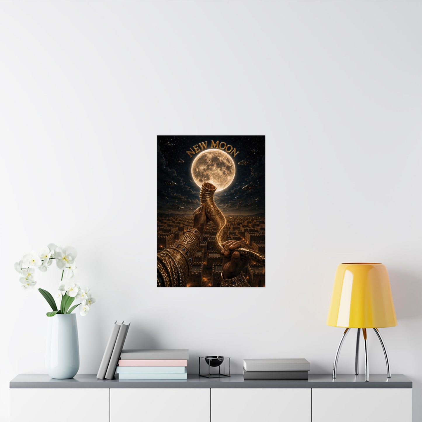 New Moon (w/ Shofar) Matte Poster