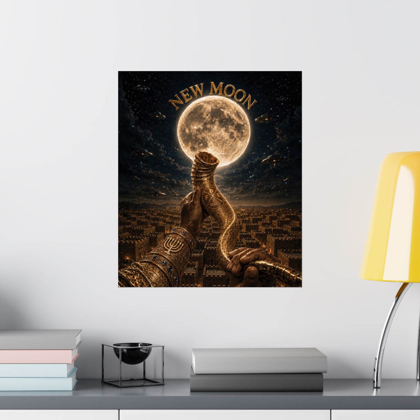 New Moon (w/ Shofar) Matte Poster