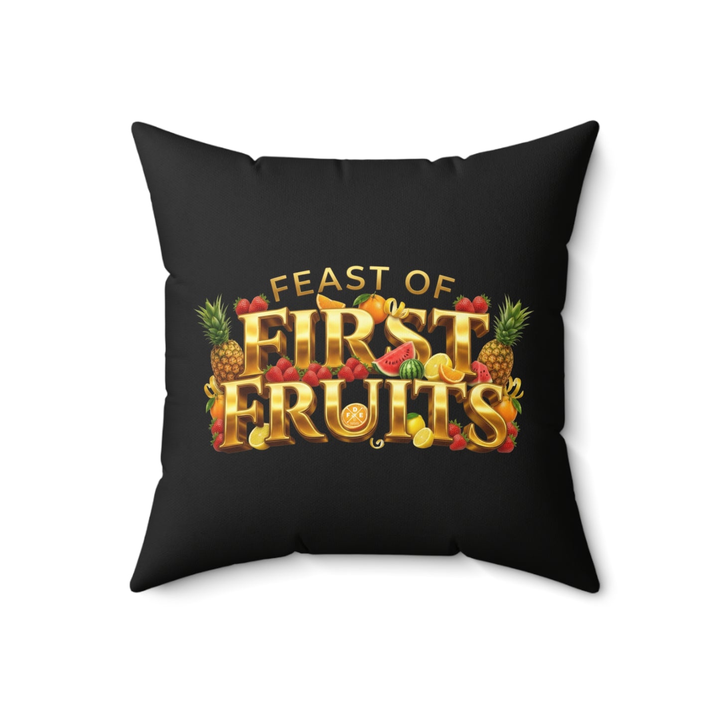 Feast of First Fruits - Obsidian Black - Throw Pillow