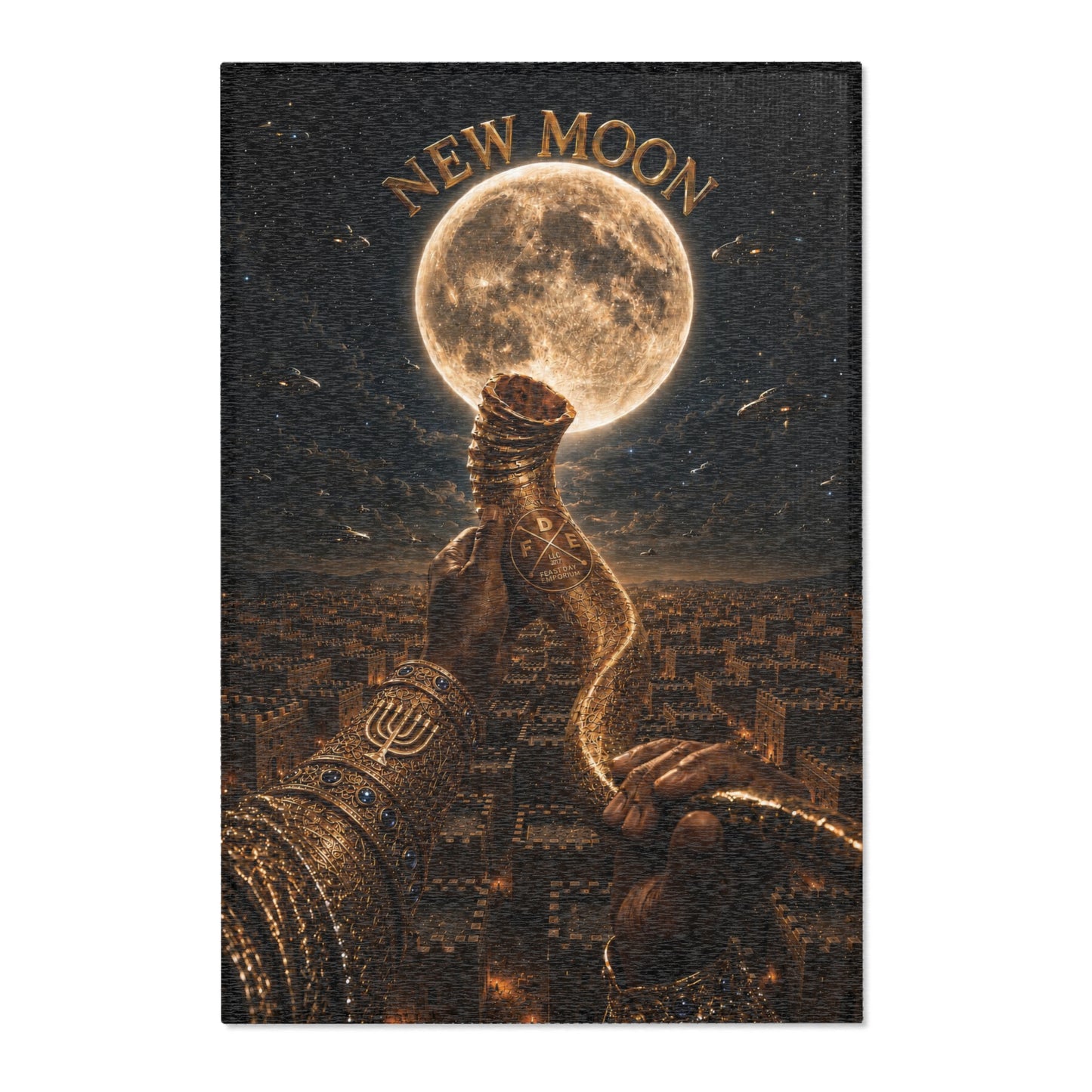New Moon (w/ Shofar) - Area Rug