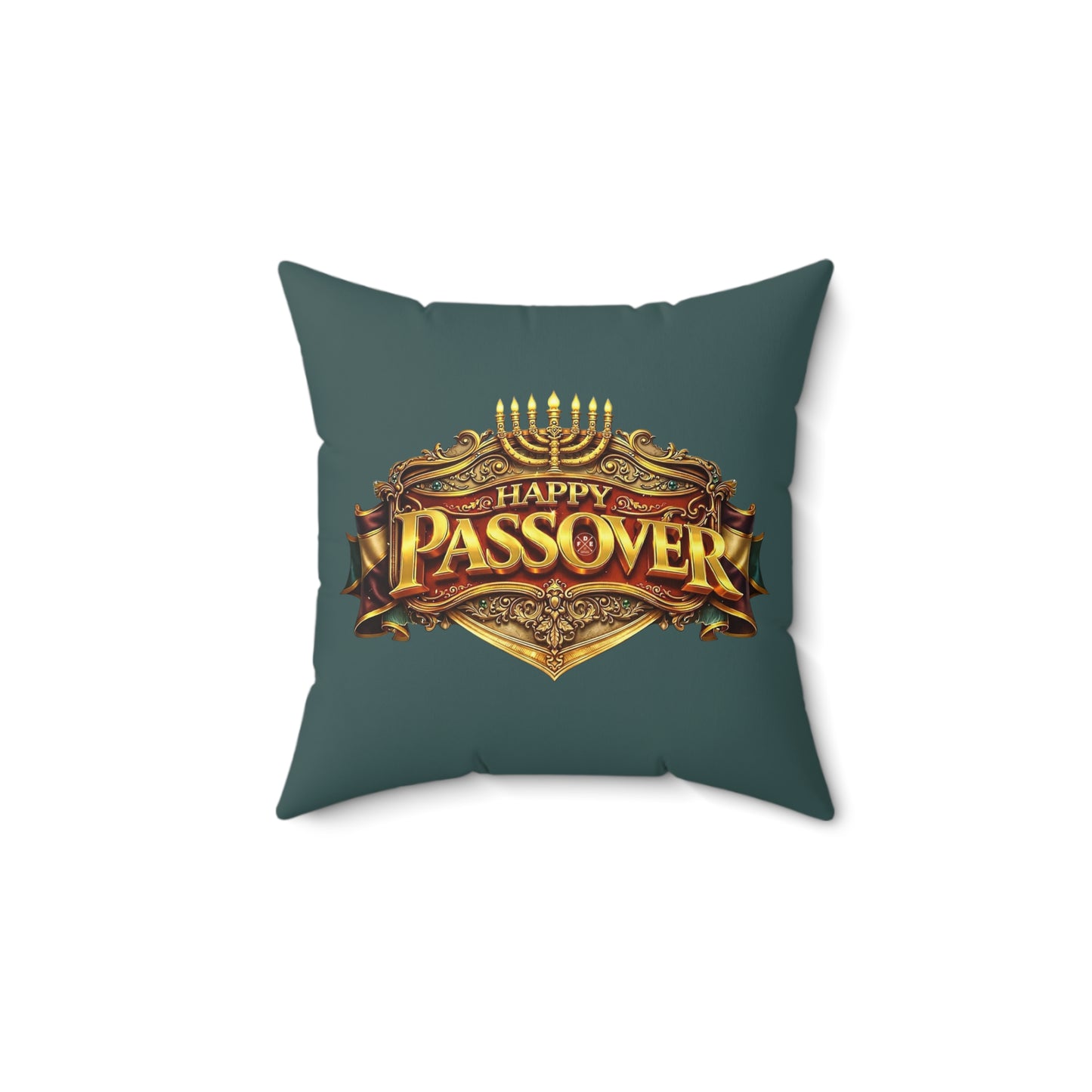 Happy Passover - Muted Teal Smoke - Throw Pillow