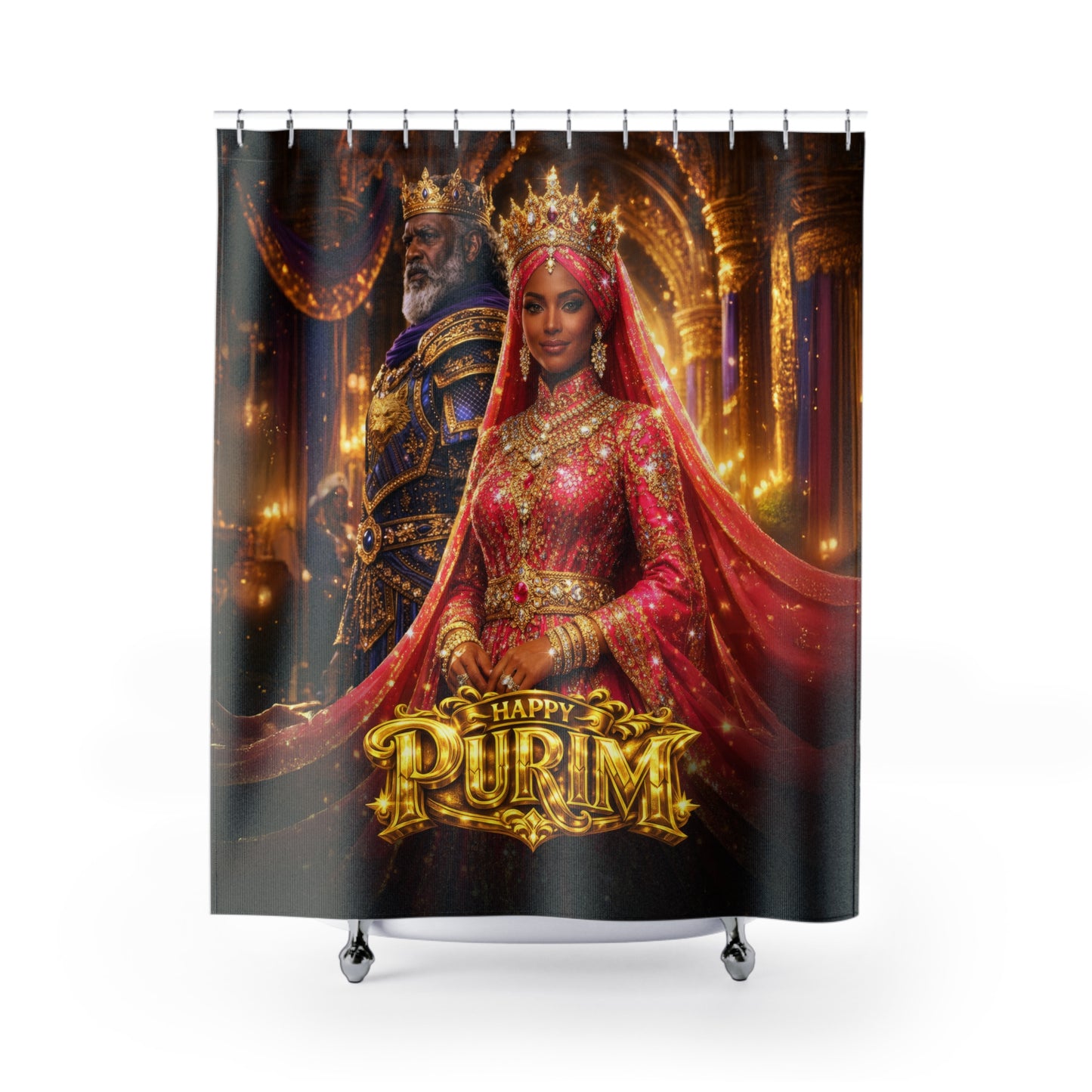 Happy Purim Shower Curtain