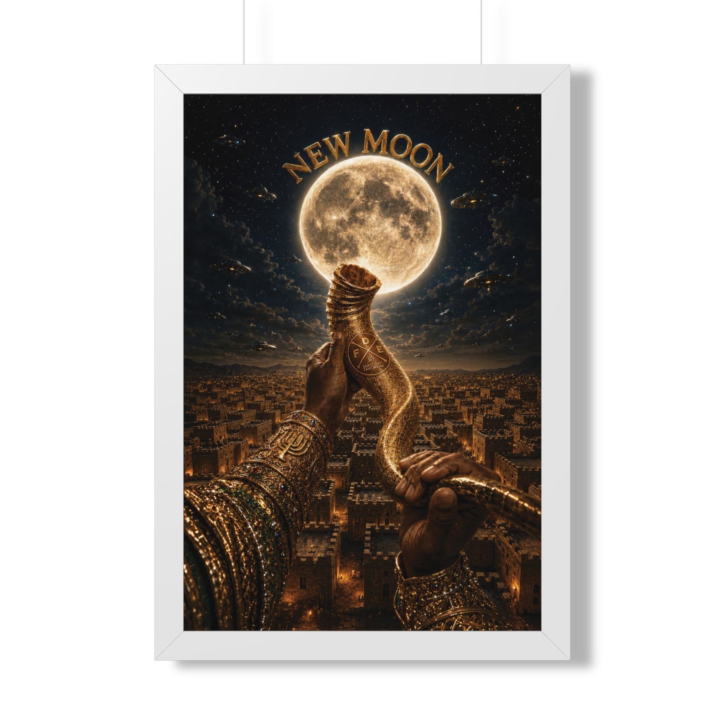 New Moon (w/ Shofar) - Framed Poster