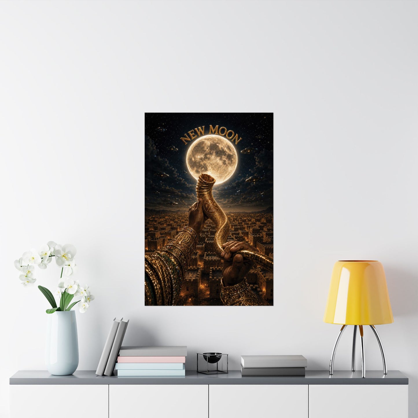 New Moon (w/ Shofar) Matte Poster