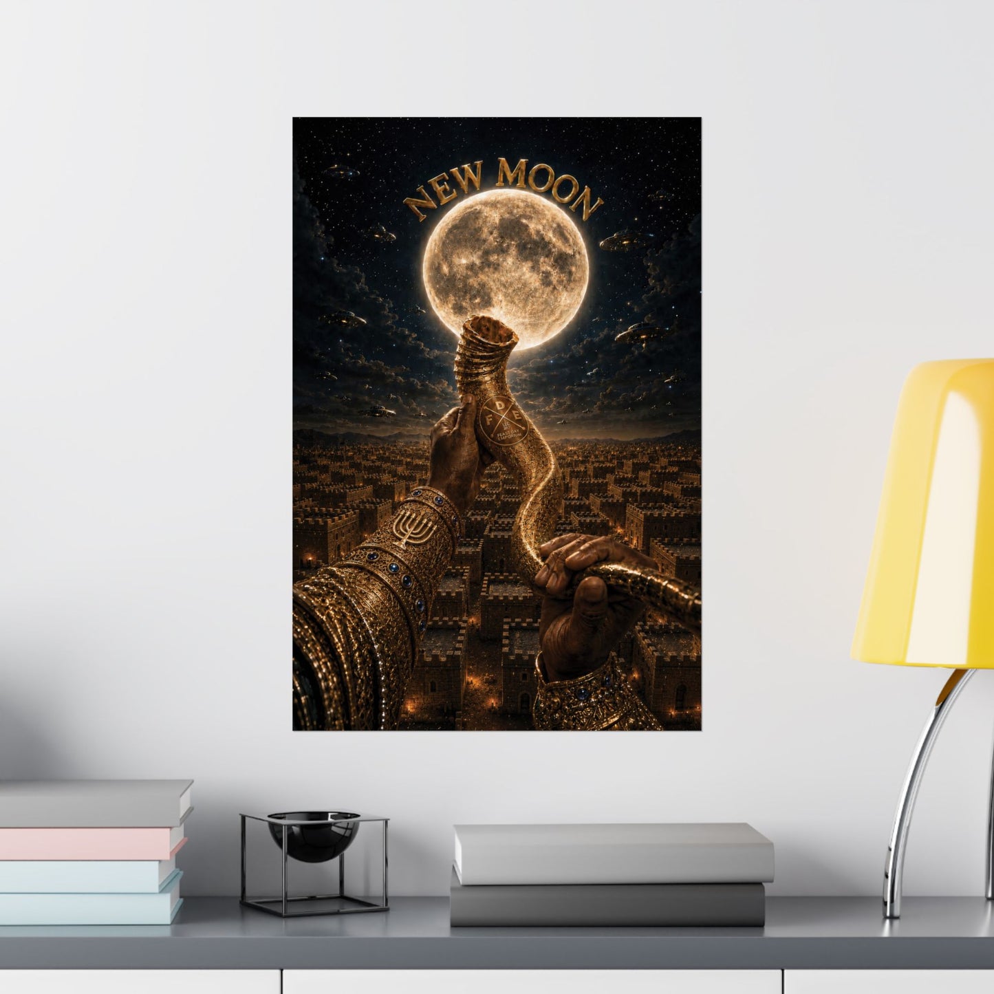 New Moon (w/ Shofar) Matte Poster
