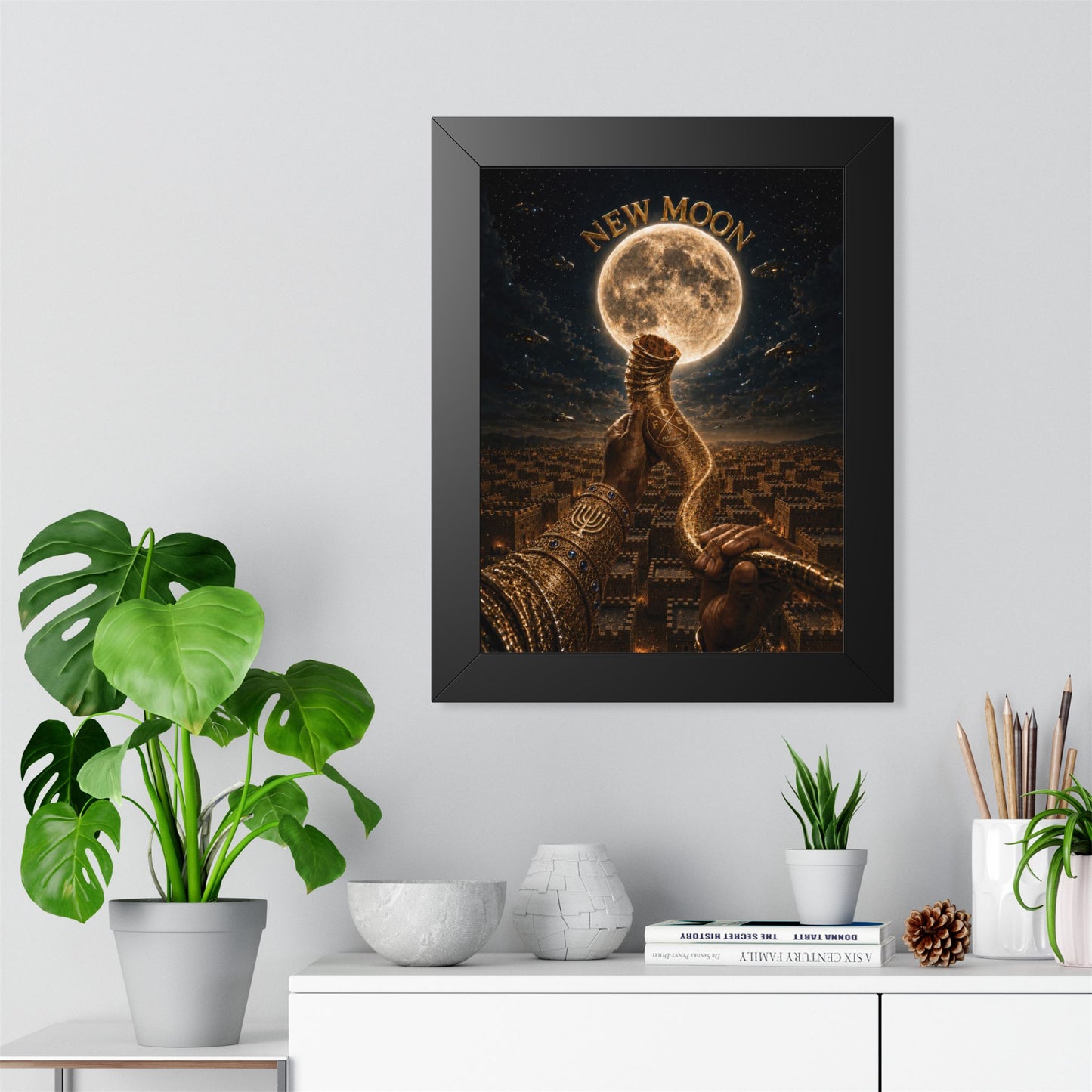 New Moon (w/ Shofar) - Framed Poster