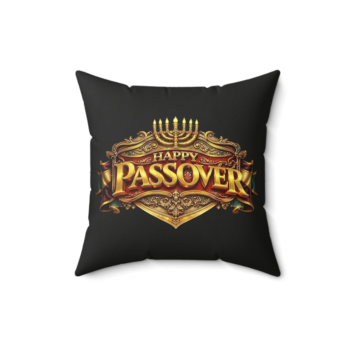 Happy Passover - Obsidian Black - Throw Pillow